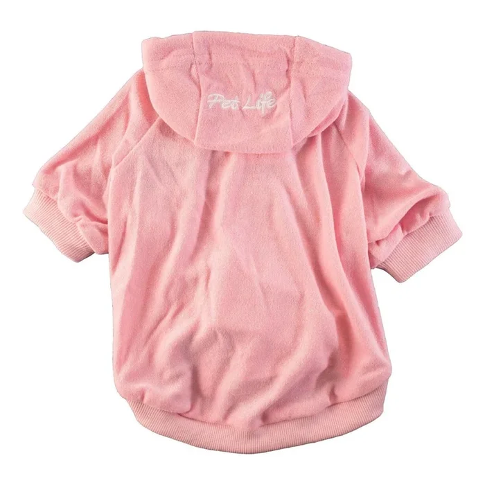 Pet Life French Terry Ultra-Soft Quick-Drying Dog Hoodie – Pink