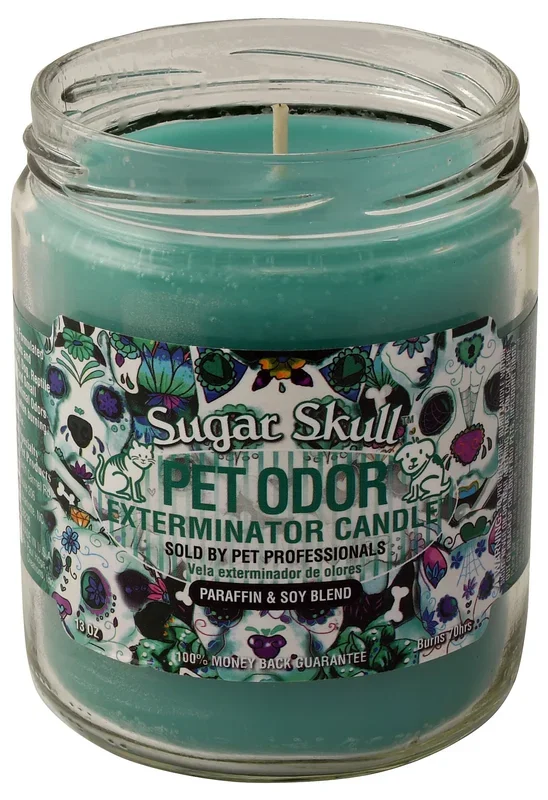 Pet Odor Exterminator Candle, Sugar Skull, 13 oz