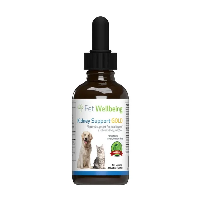 Pet Wellbeing Kidney Support Gold for Dogs and Cats