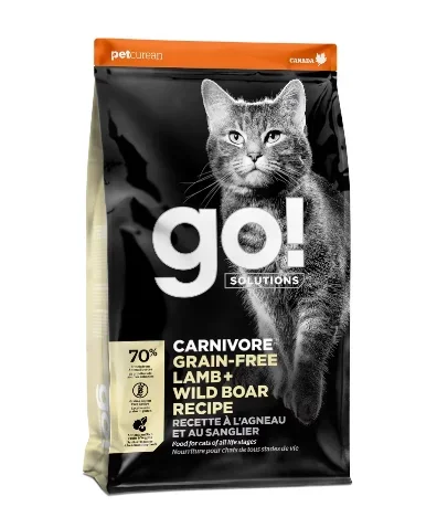 Petcurean Go! CARNIVORE Grain Free Lamb & Boar Dry Cat Food
