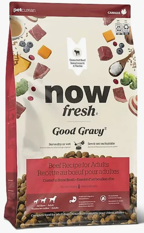 Petcurean NOW FRESH “Good Gravy” Adult Chicken-Free Beef Recipe with Ancient Grains Dry Dog Food
