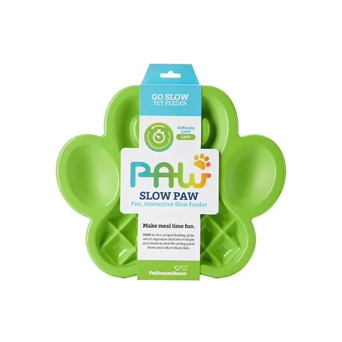 PetDreamHouse PAW Slow Feeder Pet Bowl – Green