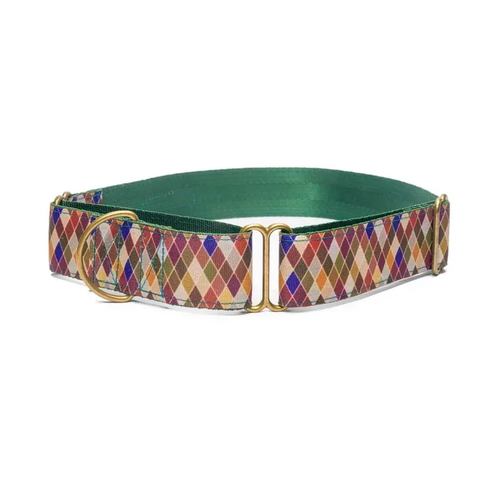 PetWale Martingale Collar – Diamond Green
