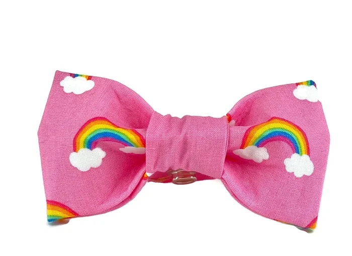 Pink Rainbow Dog Bow Tie – 1022