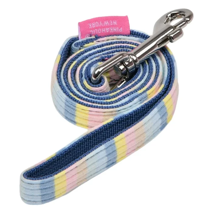 Pinkaholic Maire Striped Dog Leash – Blue