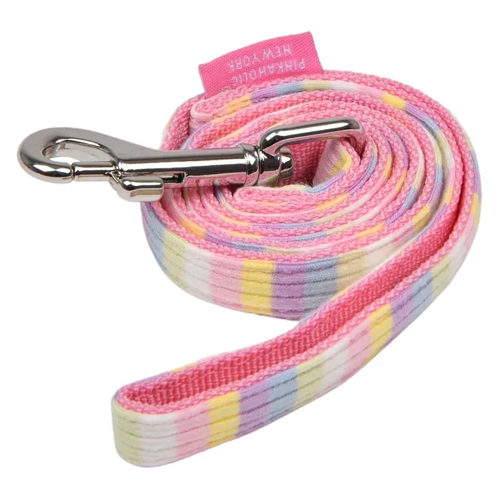 Pinkaholic Maire Striped Dog Leash – Pink