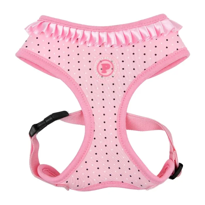 Pinkaholic Mila Polka Dot Adjustable Dog Harness – Pink