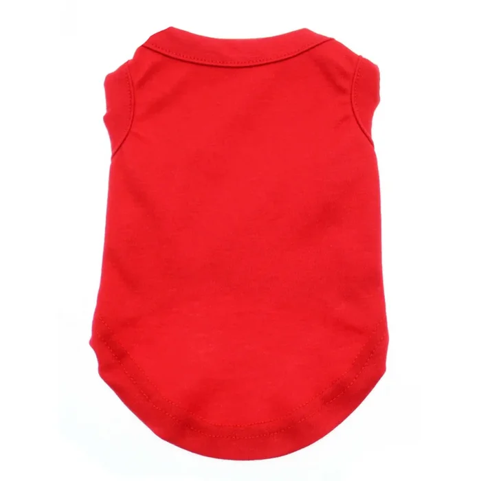 Plain Dog and Cat Shirt – Red
