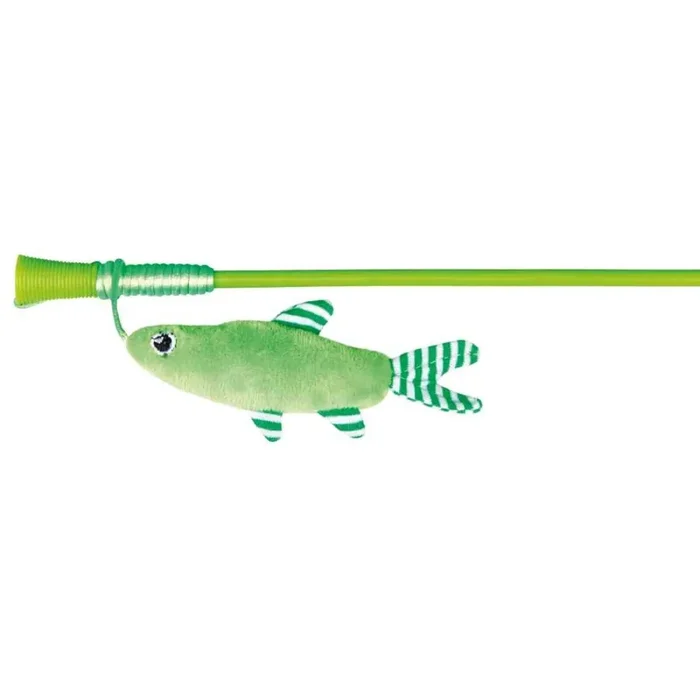 Plastic fish fishing rod /pluche Trixie