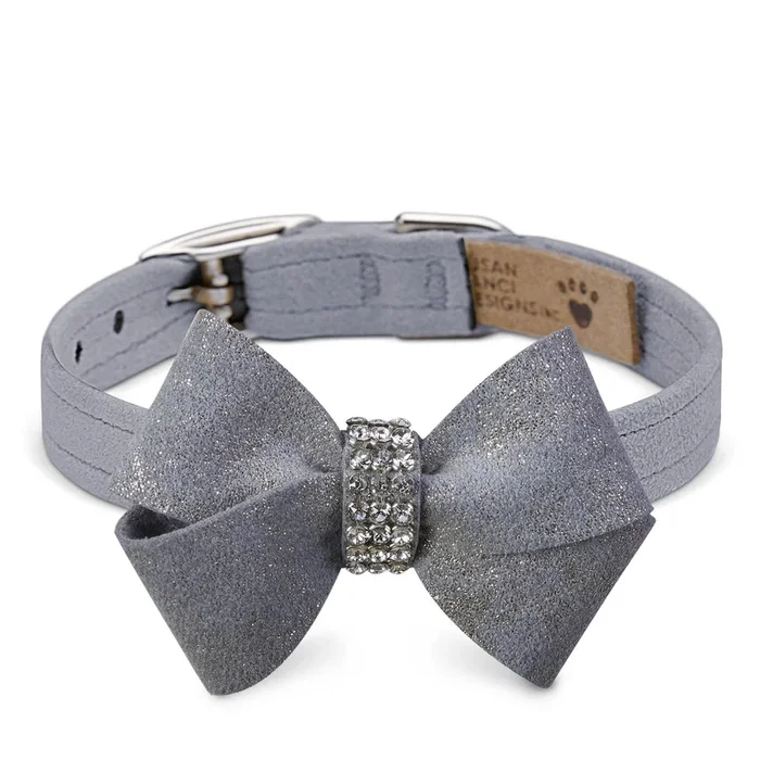 Platinum Glitzerati Nouveau Bow Collar