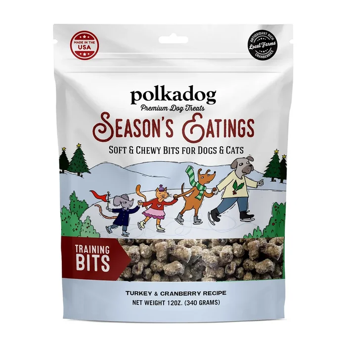 Polka Dog Bakery Holiday Wonder Nuggets Dog Treats – Season’s Eatings Turkey and Cranberry