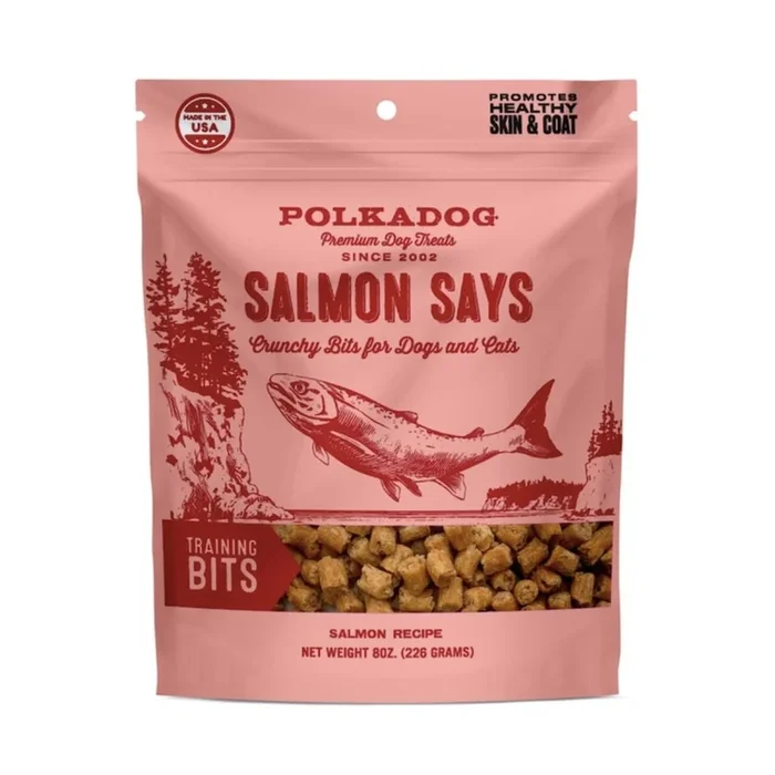 Polka Dog Bakery Salmon Says Training Bits Dog & Cat Treats