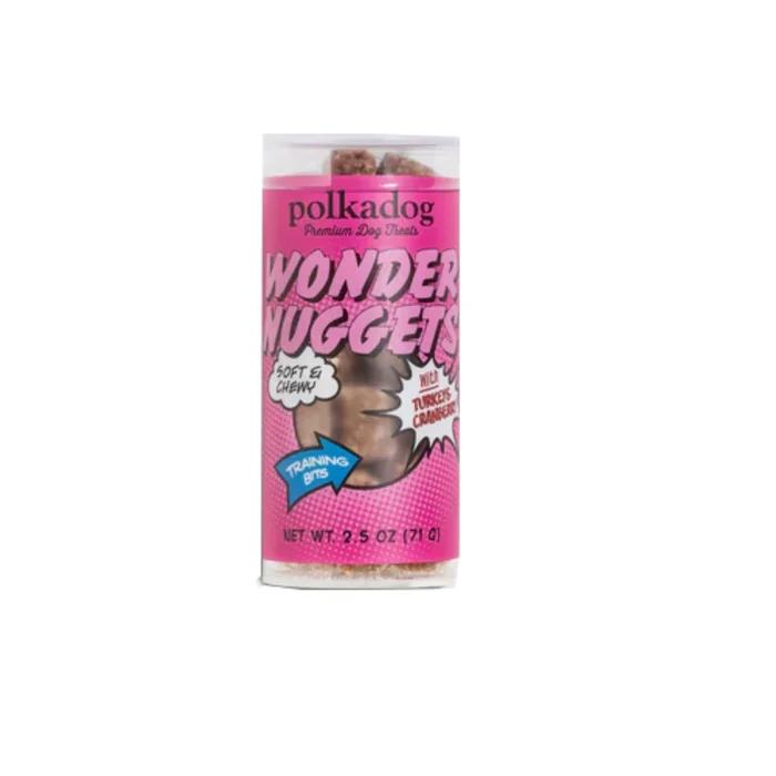 Polka Dog Bakery Wonder Nuggets Training Bits Dog Treats – Turkey and Cranberry