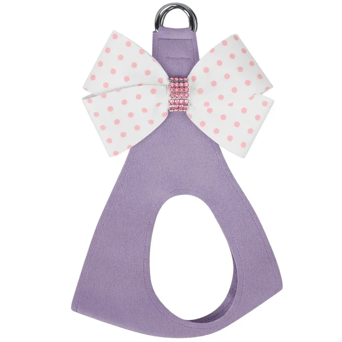 Polka Dot Nouveau Bow Step-In Harness with Pink Giltmore | Susan Lanci Designs