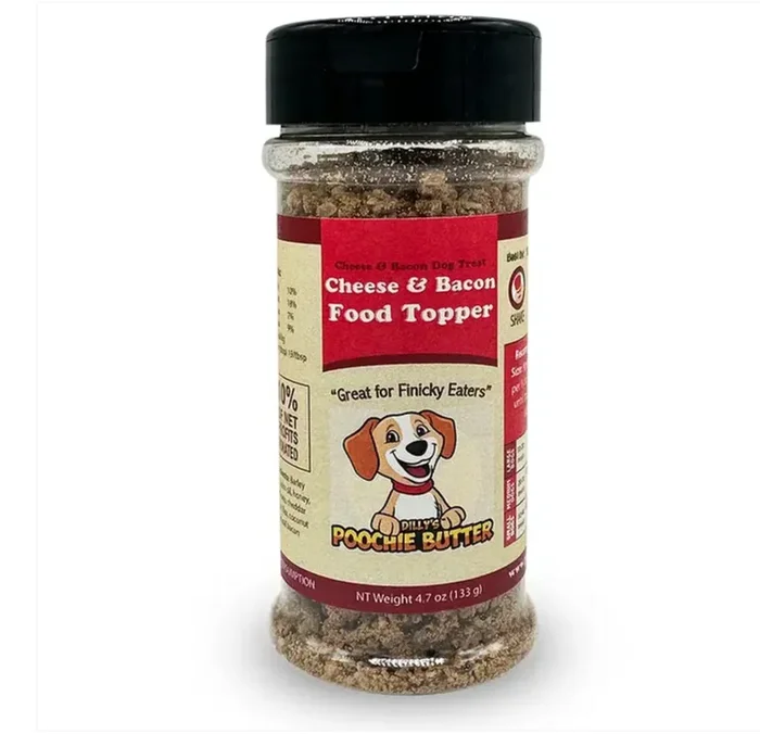 Poochie Butter Dog Food Topper, Cheese & Bacon flavor