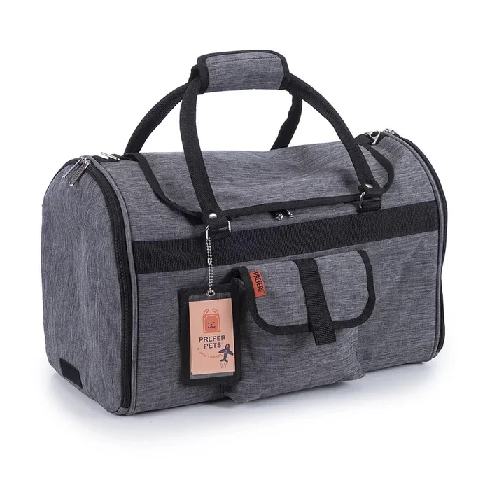 Prefer Pets Hideaway Duffel Pet Carrier – Heather Gray