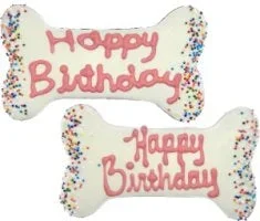 Preppy Puppy Birthday Bone- Birthday Bone : Pink 5.5″ 81911