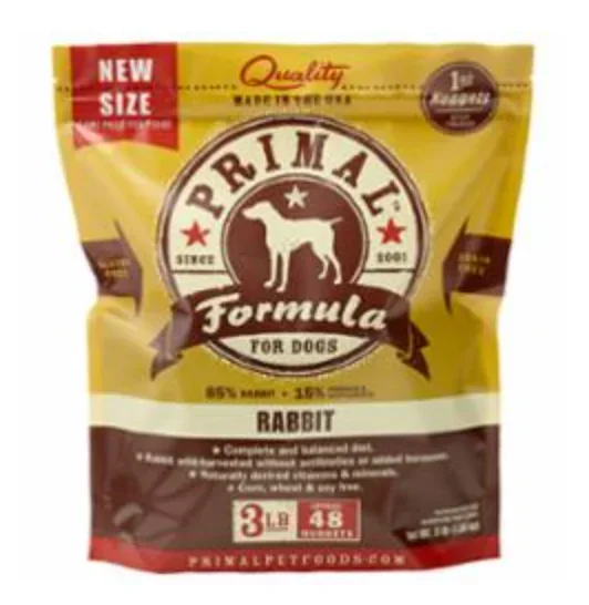 Primal Dog Frozen Nuggets Rabbit 3 lbs