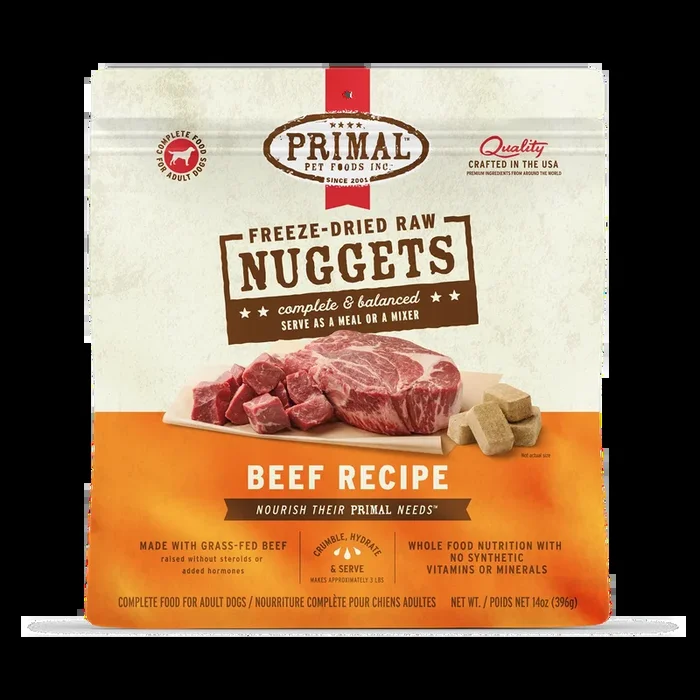 Primal Freeze-Dried Beef Nuggets for Dogs