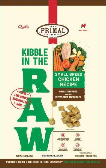 Primal Kibble In The Raw – Small Breed Chicken Recipe Dog