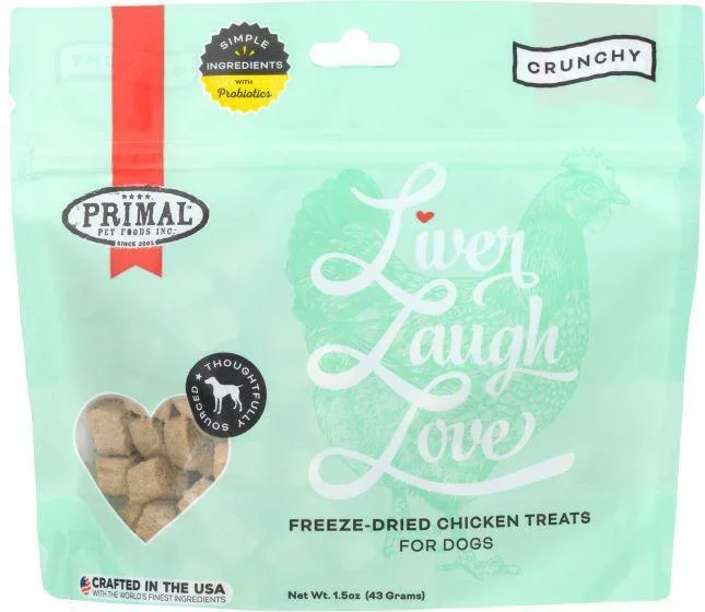 Primal Liver Laugh Love Simply Chicken Dog 1.5oz