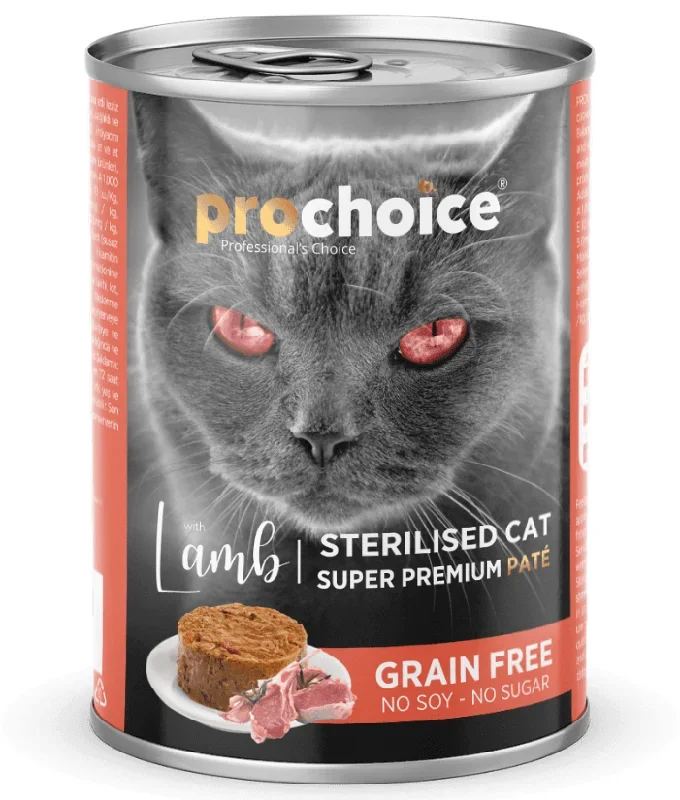 Prochoice – Sterilized Cat Premium Pate With Lamb 400g