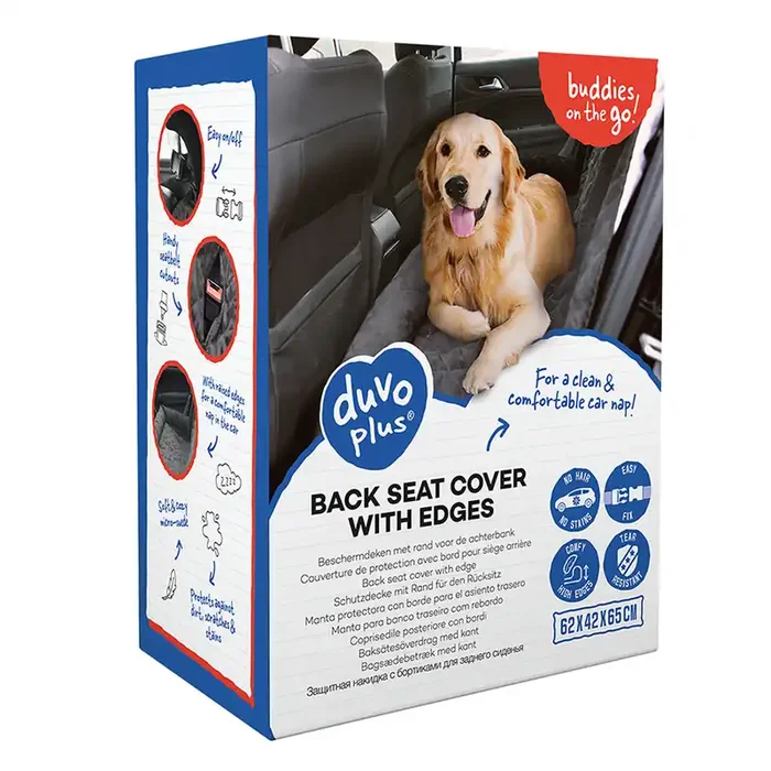 Protective cover for dog with rear seat brim Duvoplus [Size 147x99x12 cm]