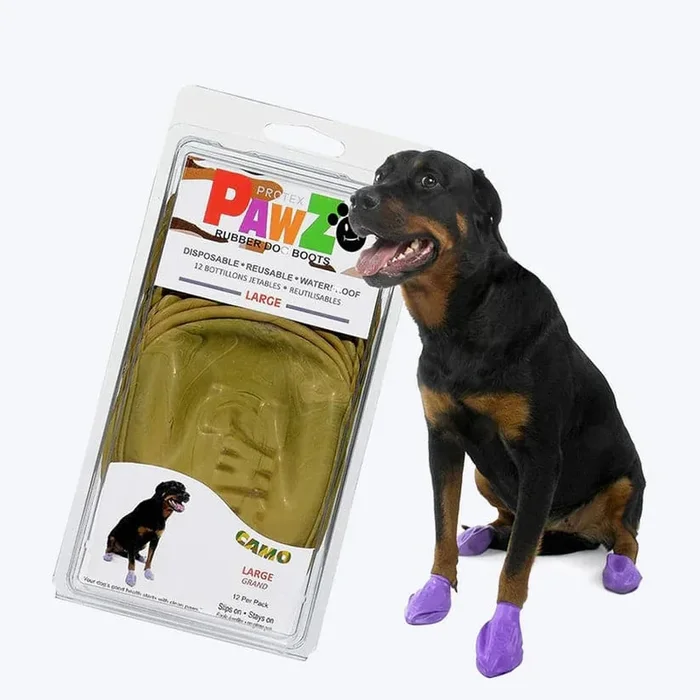 Protex PawZ Disposable and Reusable Boots for Dogs (Camo)