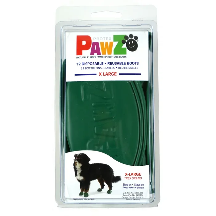 Protex PawZ Disposable and Reusable Boots for Dogs (Green)