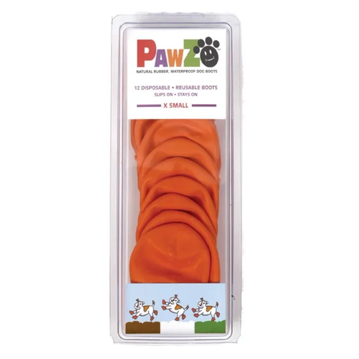 Protex PawZ Disposable and Reusable Bootz for Dogs (Orange)