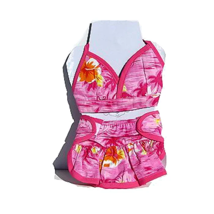 Puppe Love Hawaiian Dog Bikini – Pink