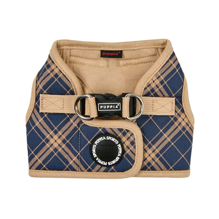 Puppia Corwin Checkered Vest Dog Harness – Navy