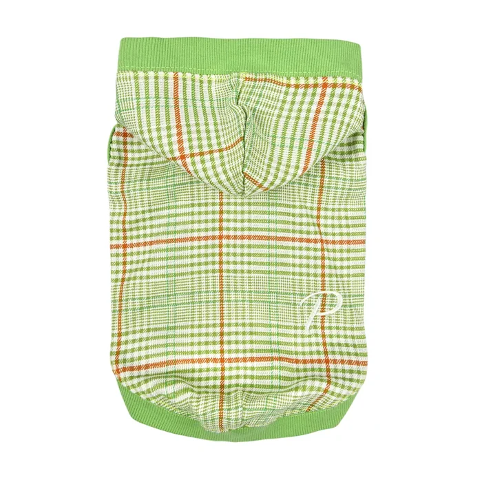 Puppia Daylan Checkered Hooded Dog Shirt – Green