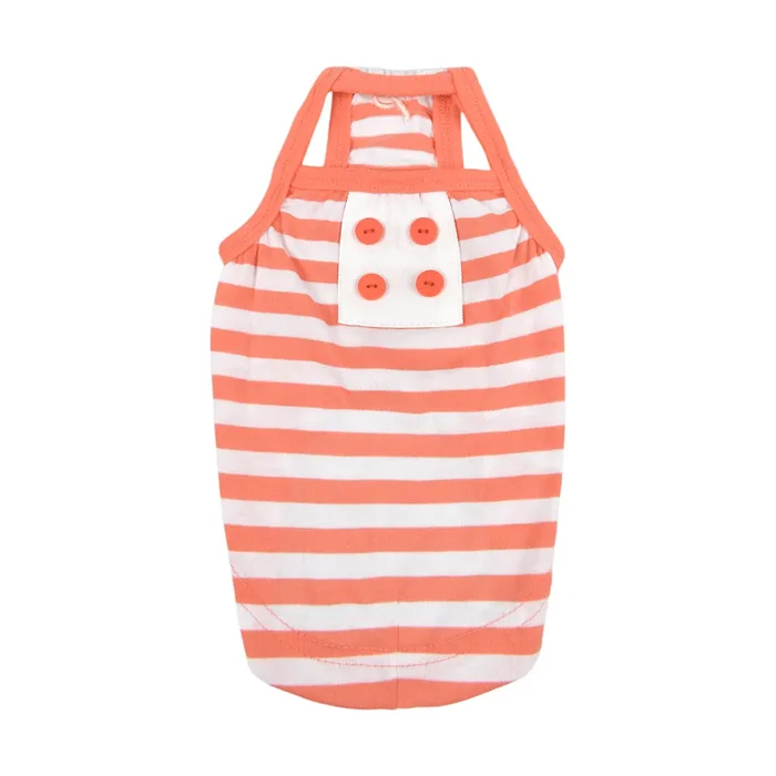 Puppia Juel Striped Dog Tank – Orange