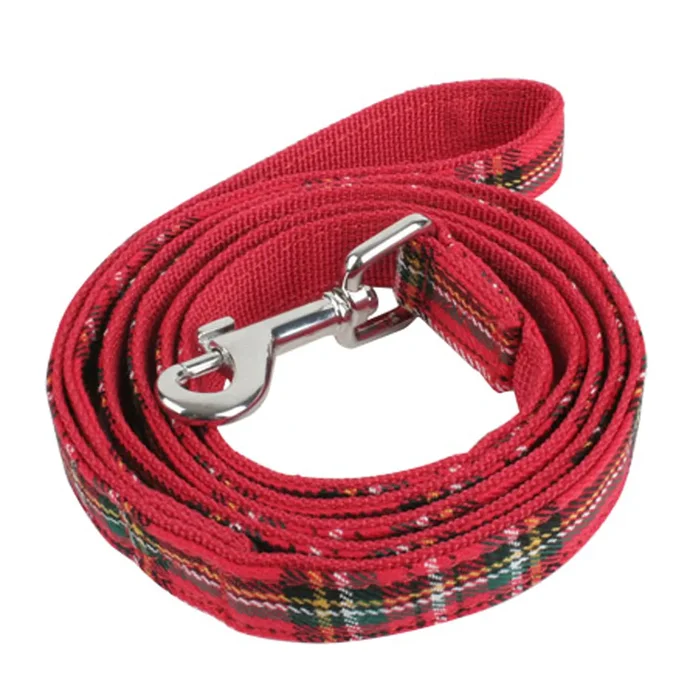 Puppia Santa Dog Leash – Checkered Red