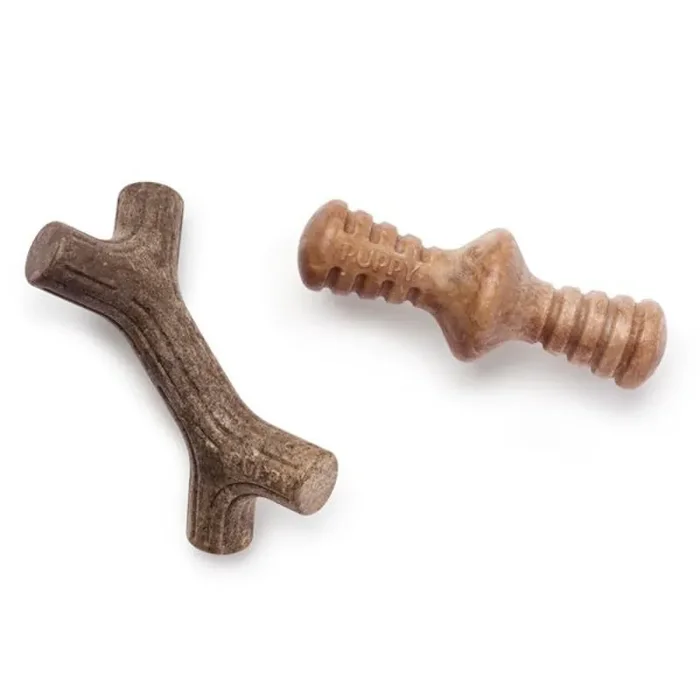 Puppy chew toy Benebone Maplestick-Zaggler Bacon