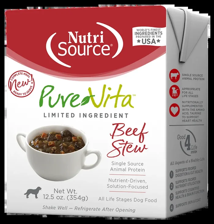 PureVita Grain Inclusive Beef Stew Wet Dog Food