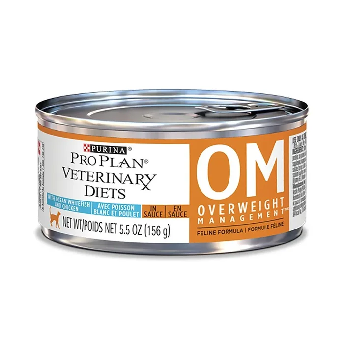 Purina Pro Plan Veterinary Diets OM Overweight Management Formula Canned Cat Food – Ocean Whitefish and Chicken
