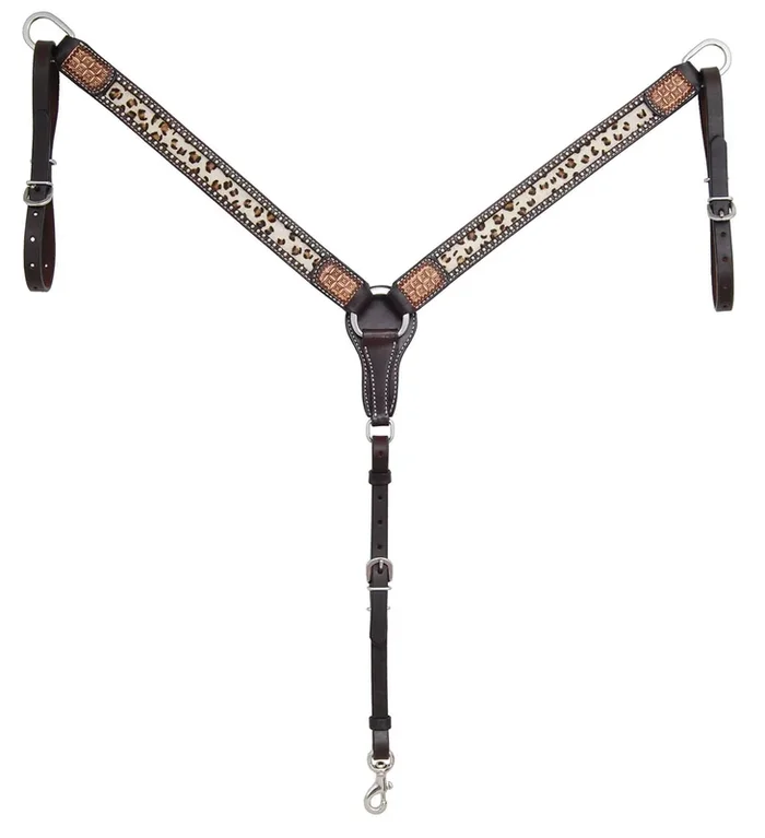 Rafter T Leopard Straight Breast Collar