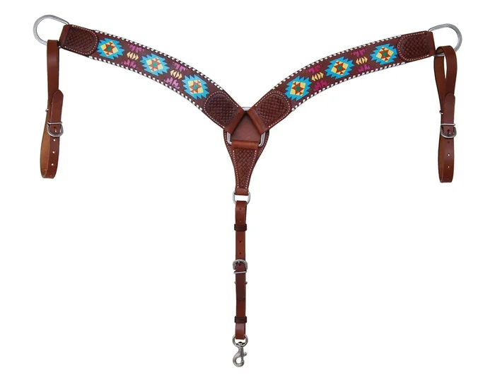 Rafter T Painted Aztec Contoured Breast Collar
