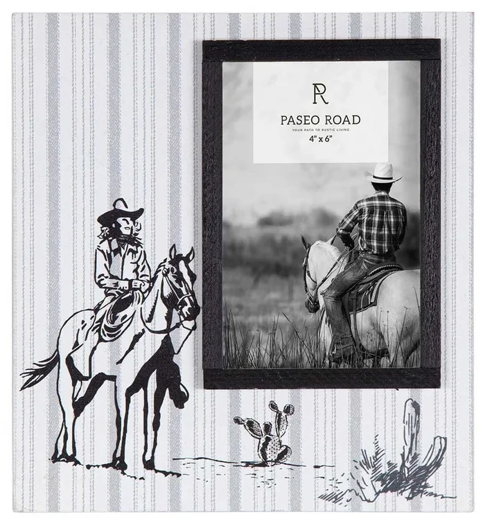 Ranch Life Cowgirl Picture Frame, 4″ x 6″