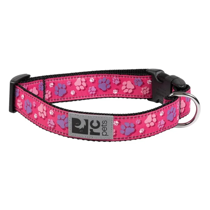 RC Pet Adjustable Clip Dog Collar – Fresh Tracks Pink