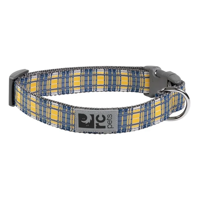 RC Pet Adjustable Clip Dog Collar – Marigold Plaid