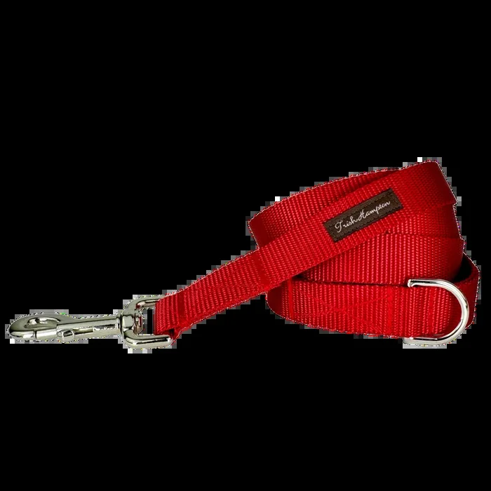 Red Nylon Webbing 6ft Dog Leash – 803