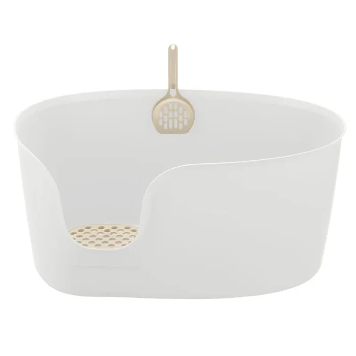 Richell PAW TRAX® High Wall Cat Litter Box – X-Large White