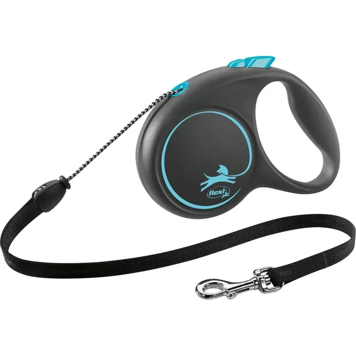 Rope dog leash Flexi Black Design [Size M]