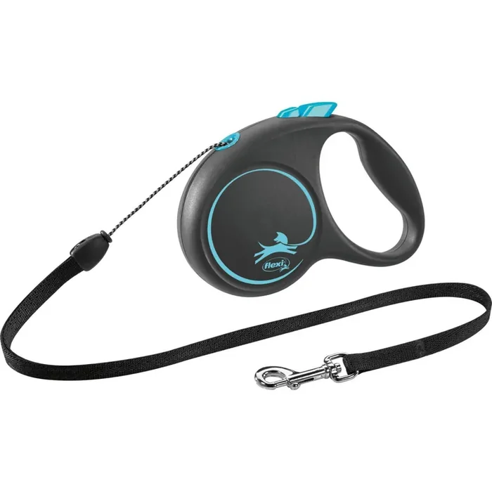 Rope dog leash Flexi Black Design [Size S]