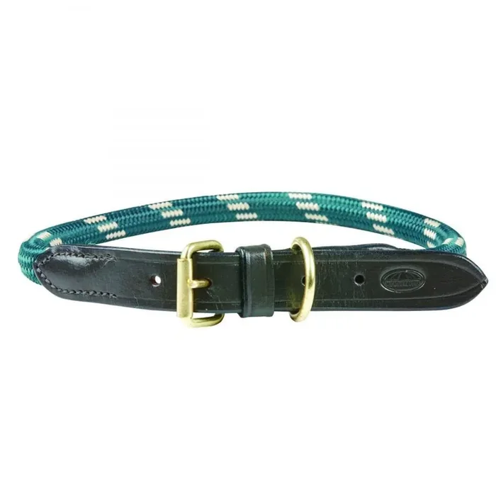 Rope leather dog collar Weatherbeeta