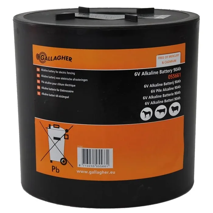 Round battery Gallagher [Size 6 V / 90 Ah]