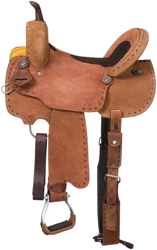 Royal King Branson Roughout Barrel Saddle, Brown